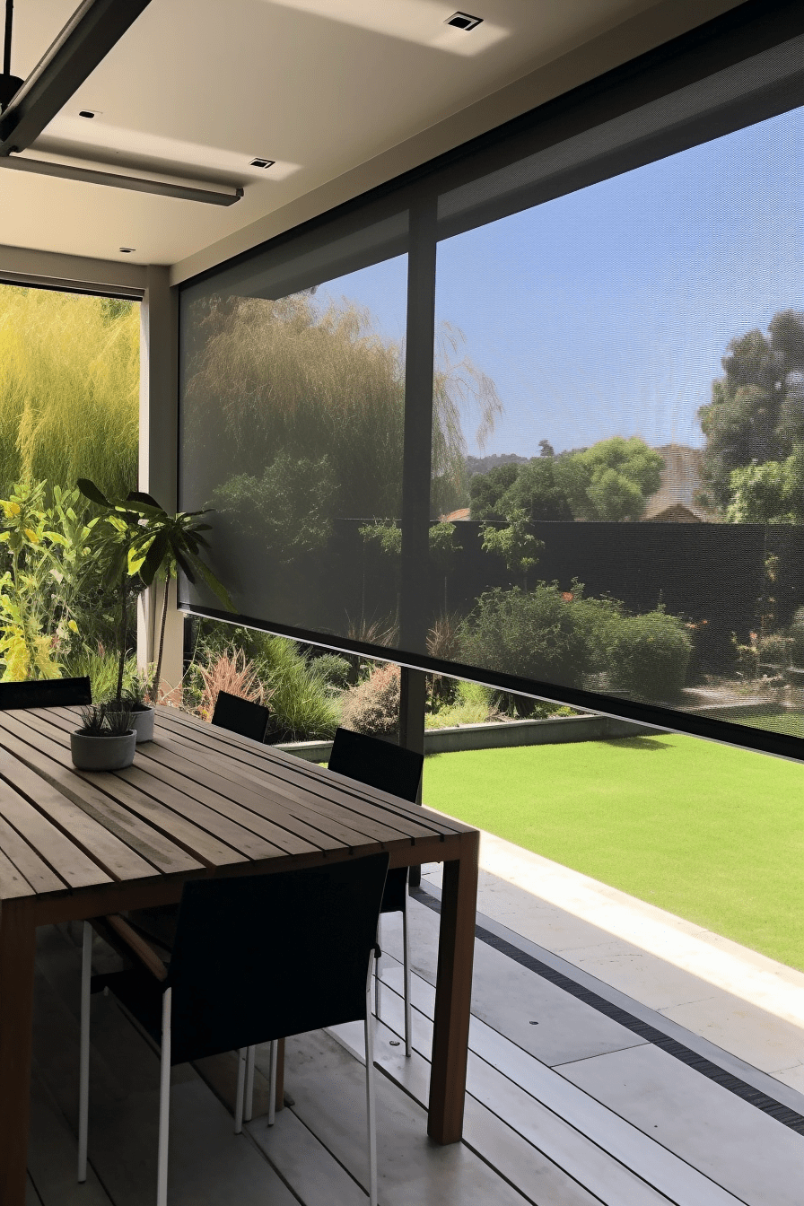 Outdoor blinds around an Adelaide alfresco area