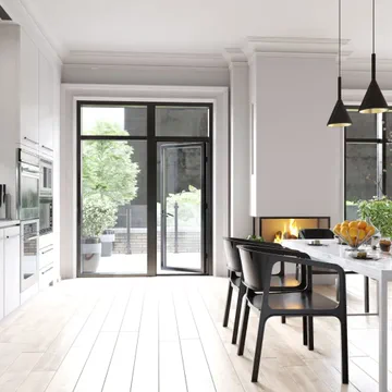 Security doors and windows in an Adelaide dining room