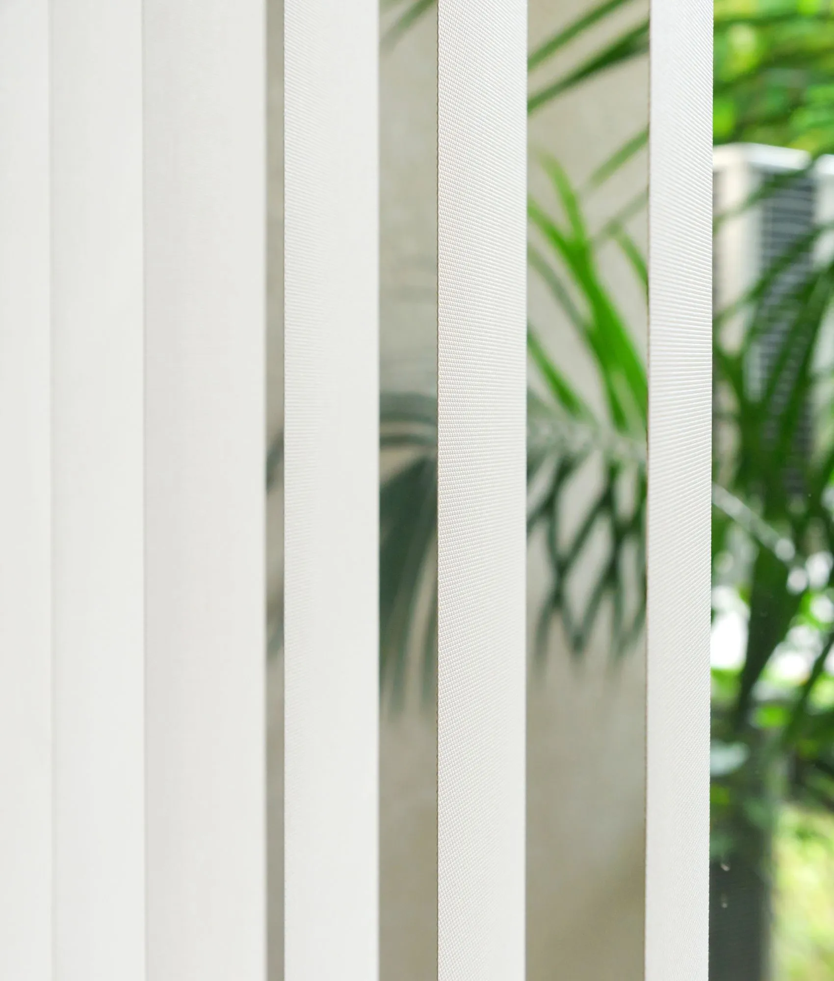 Vertical blind partially open for light control