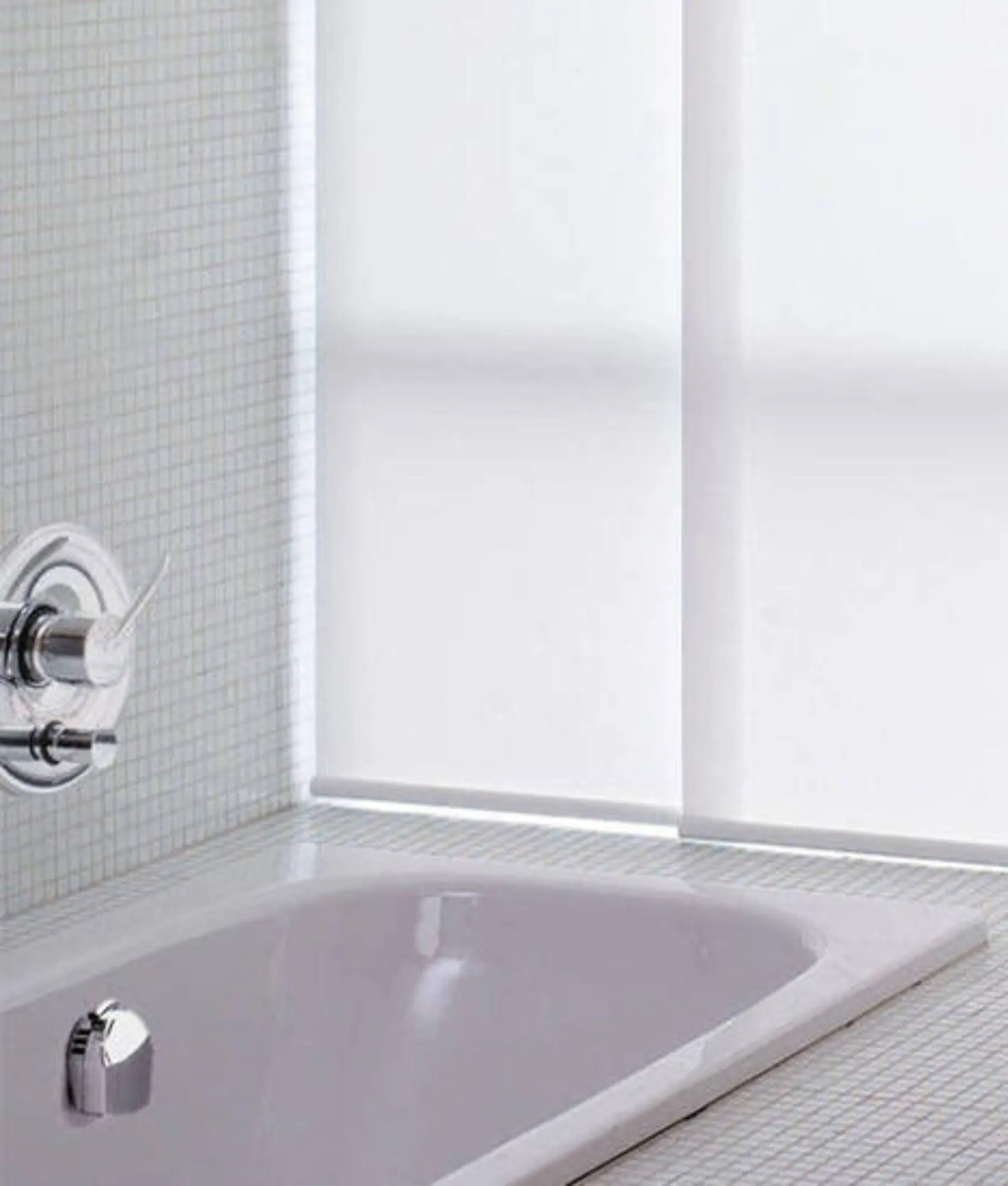 Panel glide blinds fitted to a large window