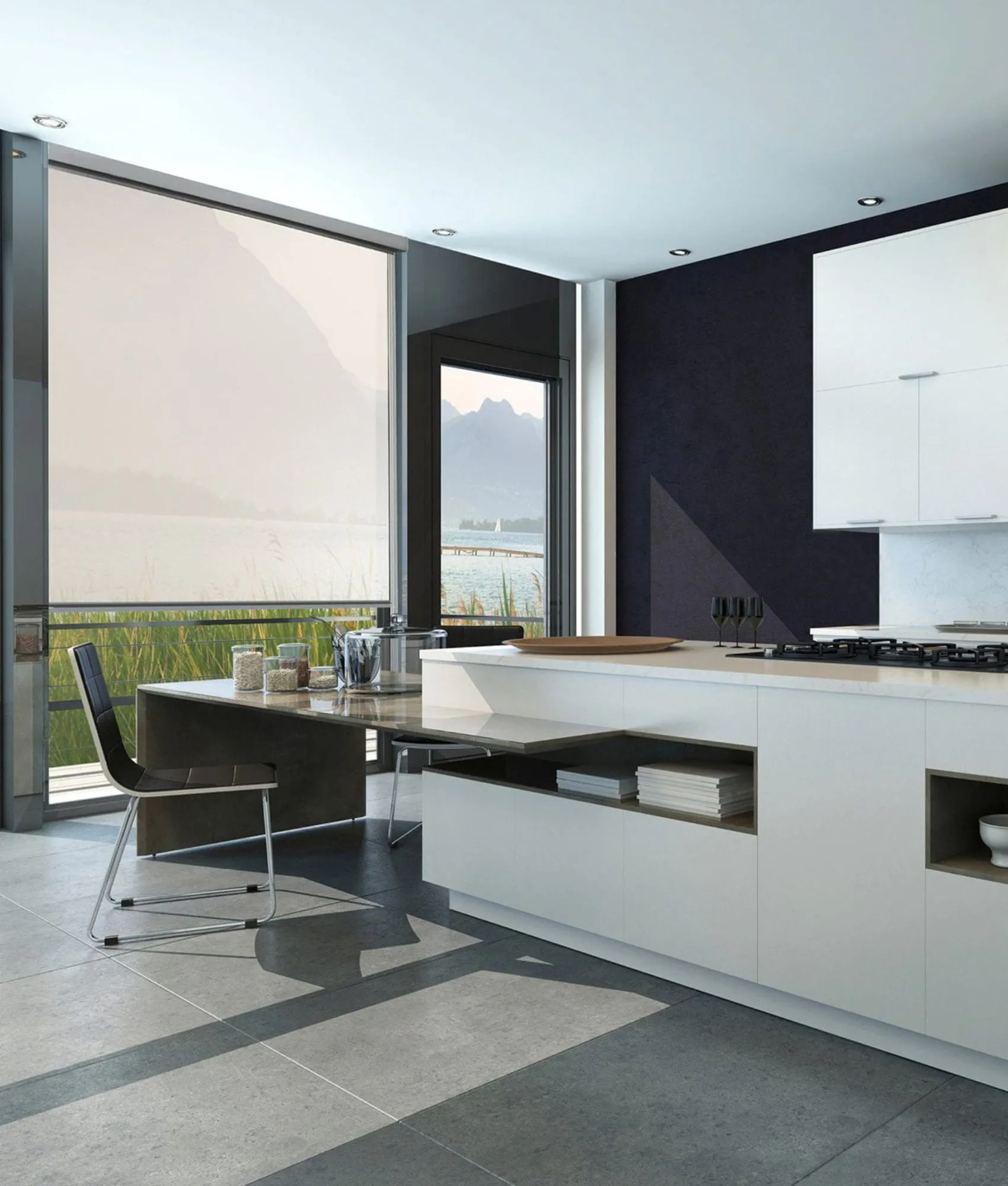 Ziptrak Interior blind fitted to a window